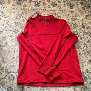 Red Long Sleeve Pullover with Black Accents Under Armour